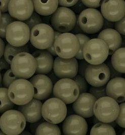 10 mm DQ acryl kralen shiny Army green - artikelnummer 105171