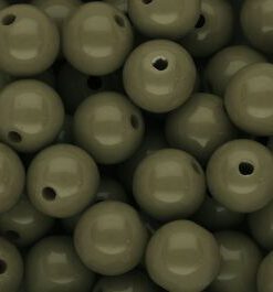 12 mm DQ acryl kralen shiny Army green - artikelnummer 105184