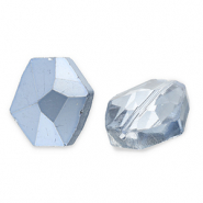 Fashion Facet kralen hexagon Blue-pearl shine coating - artikelnummer 96307