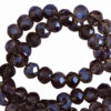Top Facet kralen 4x3mm disc Russet brown-pearl shine coating - artikelnummer 76088