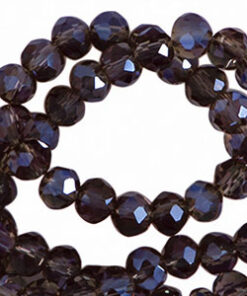 Top Facet kralen 4x3mm disc Russet brown-pearl shine coating - artikelnummer 76088