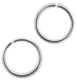 Roestvrij stalen (RVS) Stainless steel onderdelen buigringen 6mm Antiek zilver - artikelnummer 55453