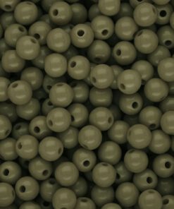 6 mm DQ acryl kralen shiny army green