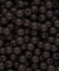 6 mm DQ acryl kralen shiny chocolate brown