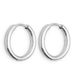 Roestvrij stalen (RVS) Stainless steel oorbellen creolen Zilver - artikelnummer 61363