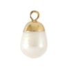 BQ Zoetwaterparels bedel round Gold-Natural white - artikelnummer 64462