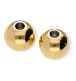 Roestvrij stalen (RVS) Stainless steel kralen 6mm Goud - artikelnummer 68898
