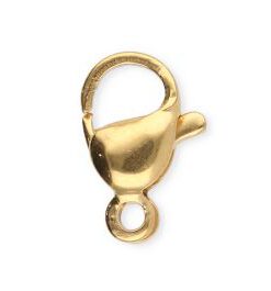 RVS karabijnslot 9 mm goud - artikelnummer 70054