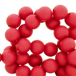 8 mm acryl kralen matt Candy red - artikelnummer 71319