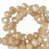 Top Facet kralen 4x3mm disc Chadwick brown-pearl shine coating - artikelnummer 78009