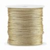 Macramé draad gevlochten 1 mm champagne metallic – per meter - artikelnummer 78516