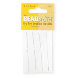 Beadsmith Beading naald met groot oog 6cm Zilver - artikelnummer 80310