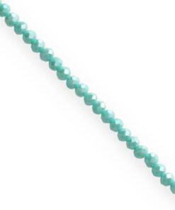 Top Facet kralen 4x3mm disc Light teal blue-pearl shine coating - artikelnummer 82909