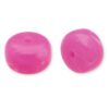 Acryl kralen disc Dark pink-white - artikelnummer 97392