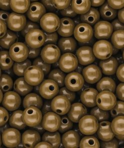 10 mm DQ acryl kralen shiny Wood thrush brown 17-1129 TCX - artikelnummer 98400